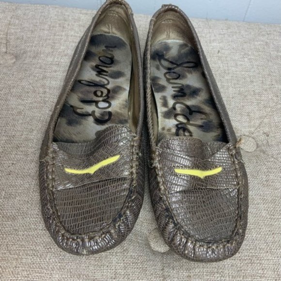 Sam Edelman Metallic Bronze Leather Jones Loafers - Picture 4 of 14